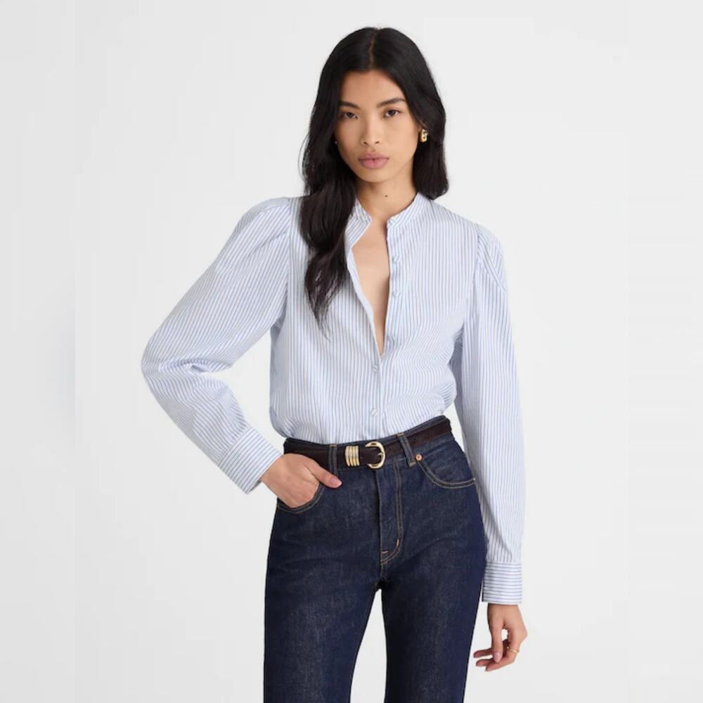 NWT Madewell Puff-Sleeve Button-Up Shirt Size S